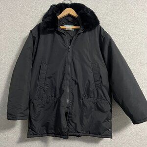 Timberking 2010 Taslin Parka Jacket Mens Extra Large Pile Collar Hood Workwear